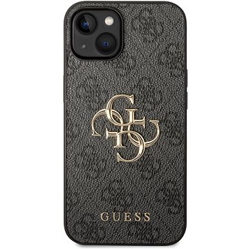 

Guess PU 4G Metal Logo Zadní Kryt pro iPhone 15 Grey
