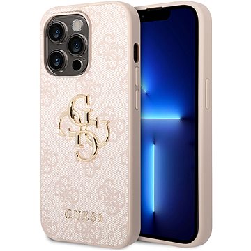 

Guess PU 4G Metal Logo Zadní Kryt pro iPhone 15 Pro Max Pink