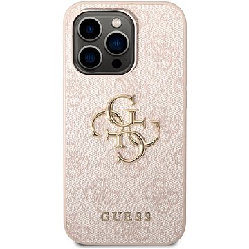 

Guess PU 4G Metal Logo Zadní Kryt pro iPhone 15 Pro Pink