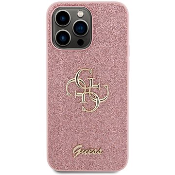 

Guess PU Fixed Glitter 4G Metal Logo Zadní Kryt pro iPhone 15 Pro Max Pink