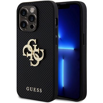 

Guess PU Perforated 4G Glitter Metal Logo Zadní Kryt pro iPhone 15 Pro Black