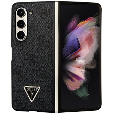 

Guess 4G PU Leather Triangle Zadní Kryt pro Samsung Galaxy Z Fold 5 Black