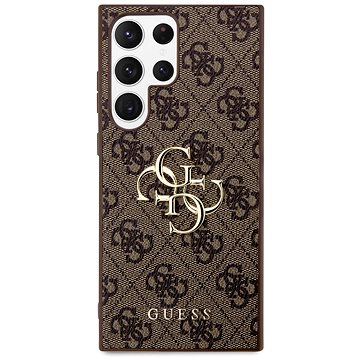 

Guess PU 4G Metal Logo Zadní Kryt pro Samsung Galaxy S24 Ultra Brown