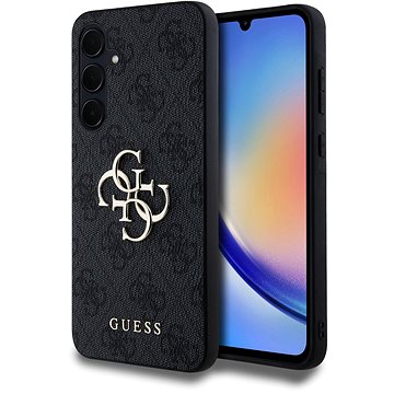 

Guess PU 4G Metal Logo Zadní Kryt pro Samsung Galaxy A35 5G Grey