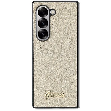 

Guess PC/TPU Glitter Flakes Metal Logo Zadní Kryt pro Samsung Galaxy Z Fold6 Gold