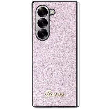 

Guess PC/TPU Glitter Flakes Metal Logo Zadní Kryt pro Samsung Galaxy Z Fold6 Pink