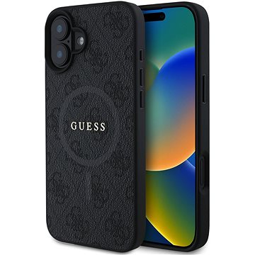

Guess PU Leather 4G Colored Ring MagSafe Zadní Kryt pro iPhone 16 Black
