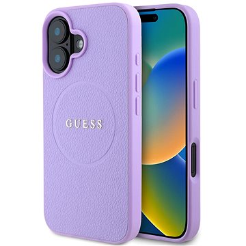 

Guess PU Grained Classic Logo MagSafe Zadní Kryt pro iPhone 16 Purple