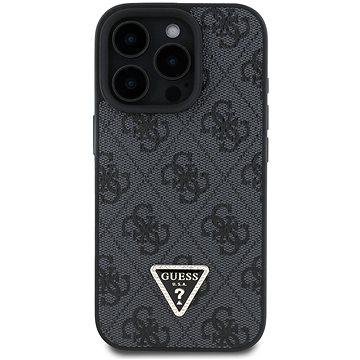 

Guess PU 4G Strass Triangle Metal Logo Zadní Kryt + Crossbody Popruh pro iPhone 16 Pro Max Black