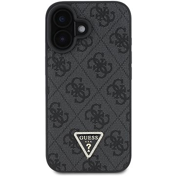 

Guess PU 4G Strass Triangle Metal Logo Zadní Kryt + Crossbody Popruh pro iPhone 16 Black