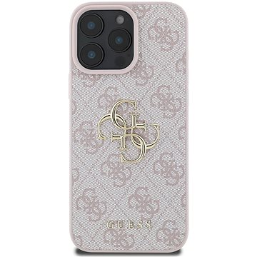 

Guess PU 4G Metal Logo Zadní Kryt pro iPhone 16 Pro Max Pink