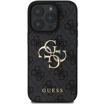 

Guess PU 4G Metal Logo Zadní Kryt pro iPhone 16 Pro Grey