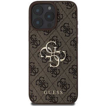 

Guess PU 4G Metal Logo Zadní Kryt pro iPhone 16 Pro Brown