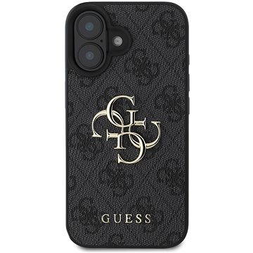 

Guess PU 4G Metal Logo Zadní Kryt pro iPhone 16 Plus Grey