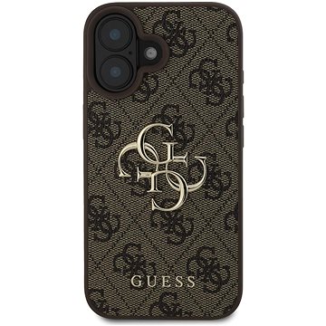 

Guess PU 4G Metal Logo Zadní Kryt pro iPhone 16 Plus Brown