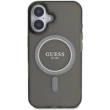 

Guess IML Glitter Ring MagSafe Zadní Kryt pro iPhone 16 Black