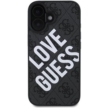 

Guess PU Leather 4G Big Love Logo MagSafe Zadní Kryt pro iPhone 16 Black