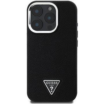 

Guess PU Grained Triangle Logo Zadní Kryt pro iPhone 16 Pro Max Black