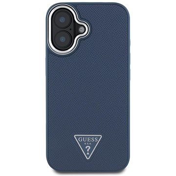 

Guess PU Grained Triangle Logo Zadní Kryt pro iPhone 16 Blue