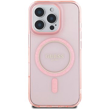 

Guess IML Glitter Ring MagSafe Zadní Kryt pro iPhone 16 Pro Max Pink