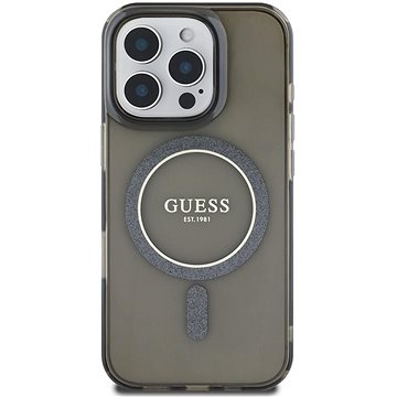 

Guess IML Glitter Ring MagSafe Zadní Kryt pro iPhone 16 Pro Black