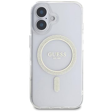 

Guess IML Glitter Ring MagSafe Zadní Kryt pro iPhone 16 Plus Transparent