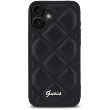 

Guess PU Leather Quilted Zadní Kryt pro iPhone 16 Black