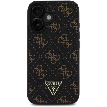 

Guess PU Leather 4G Triangle Metal Logo Zadní Kryt pro iPhone 16 Black