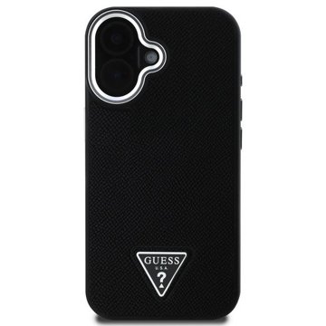 

Guess PU Grained Triangle Logo Zadní Kryt pro iPhone 16 Black