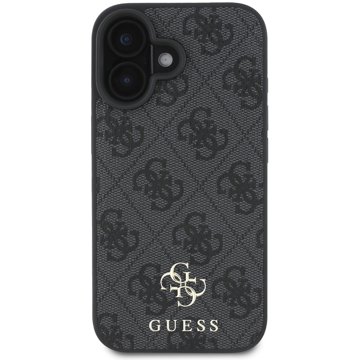 

Guess PU 4G Small Metal Logo MagSafe Zadní Kryt pro iPhone 16 Grey