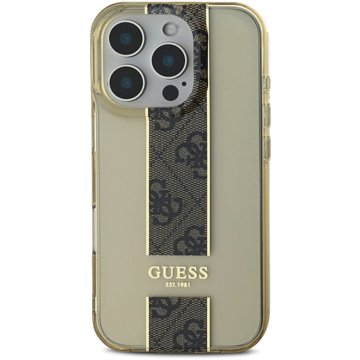 

Guess IML Middle 4G Stripe Zadní Kryt pro iPhone 16 Pro Brown