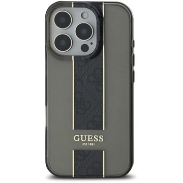 

Guess IML Middle 4G Stripe Zadní Kryt pro iPhone 16 Pro Black