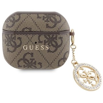 

Guess 4G Script PC/PU Charm Pouzdro pro AirPods 3 Brown