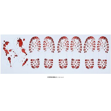 GUIRCA Lepící krvavé stopy bot 2 × 25 × 70 cm Halloween