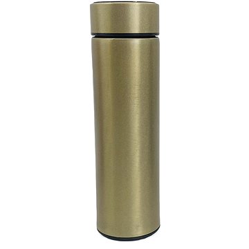 

H&L Termoska s teploměrem, zlatá metalická