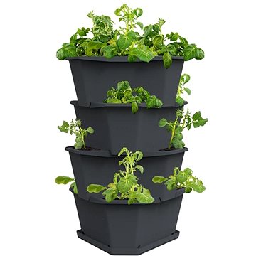 

Gusta Garden PAUL POTATO samozavlažovací truhlík 4vrstvý, antracit