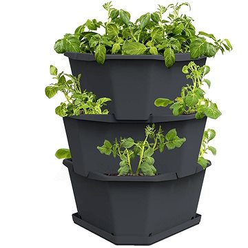 

Gusta Garden PAUL POTATO samozavlažovací truhlík 3vrstvý, antracit