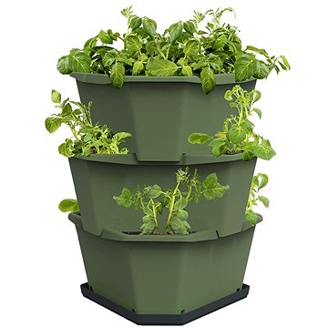 

Gusta Garden PAUL POTATO samozavlažovací truhlík 3vrstvý, tmavě zelený