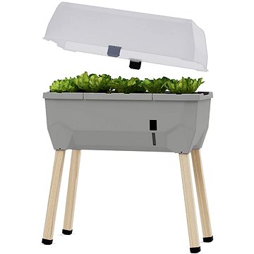 

Gusta Garden SAMMY SALAD samozavlažovací truhlík s víkem, světle šedý