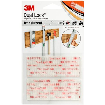 

3M Dual-Lock™ samolepíci suchý zip SJ3560, transparentní, 4x 19mm x 10cm v blistru
