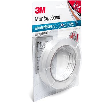 

3M 4658 snímatelná montážní páska, oboustranná montážní páska pro vnitřní i venkovní aplikace, 19 m