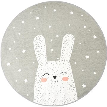 

H&L Dětský kobereček Bunny 120 cm šedá