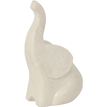 

H&L Soška Slon Up 17,5 cm bílá matná