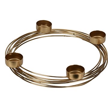 

H&L Ring Svícen na čajové svíčky 26 cm zlatý