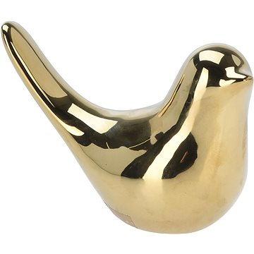 

H&L Dekorace Bird 10 cm, zlatá, pohled napravo