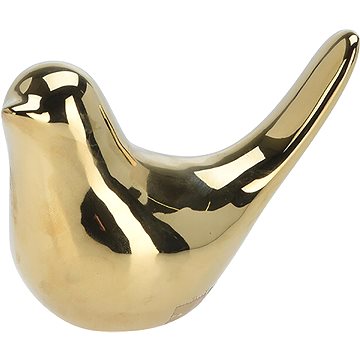 

H&L Dekorace Bird 10 cm, zlatá, pohled nalevo