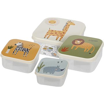 

H&L Dóza dětská, sada 4 ks (žirafa, lev, zebra, nosorožec)
