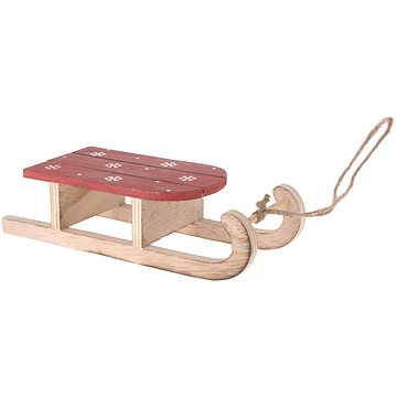 

H&L Vánoční dekorace - závěsné sáňky, červené, 22cm