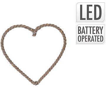 

H&L Vánoční osvětlení JUTE LED - závěsná srdce, 25 cm