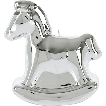 

H&L Vánoční dekorace - houpací koník, stříbrný, 6 cm